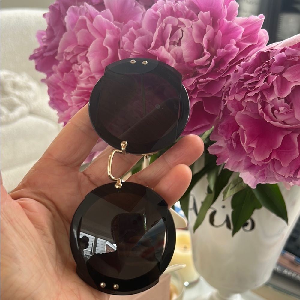 Miu Miu Black Sunglasses with Pink Case - Picture 4 of 14